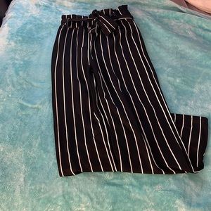 Black and white stripped dress pants